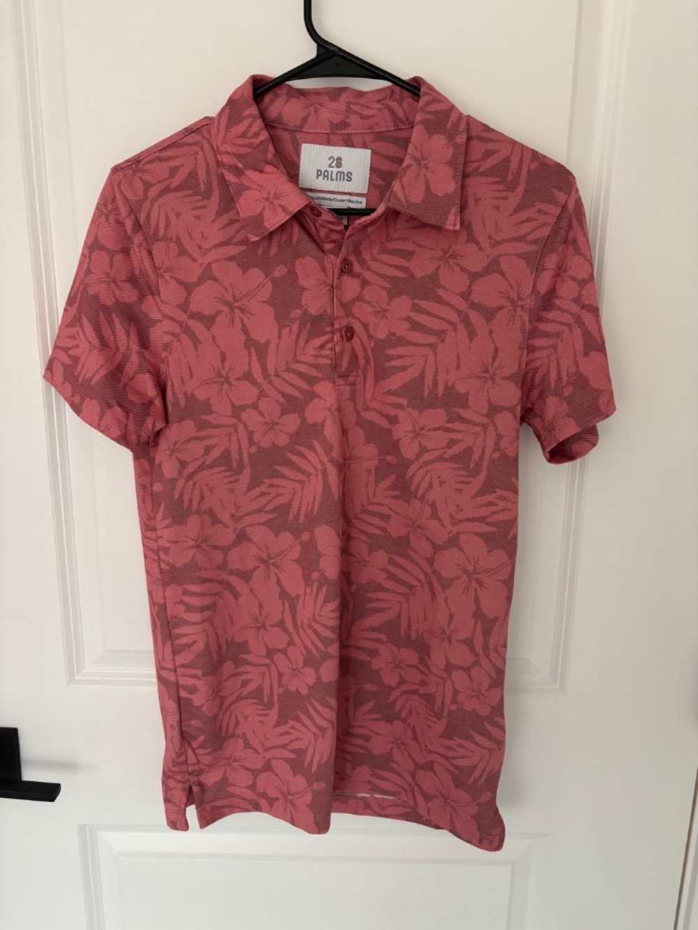 28 Palms Men's Hawaiian Button Up Polo